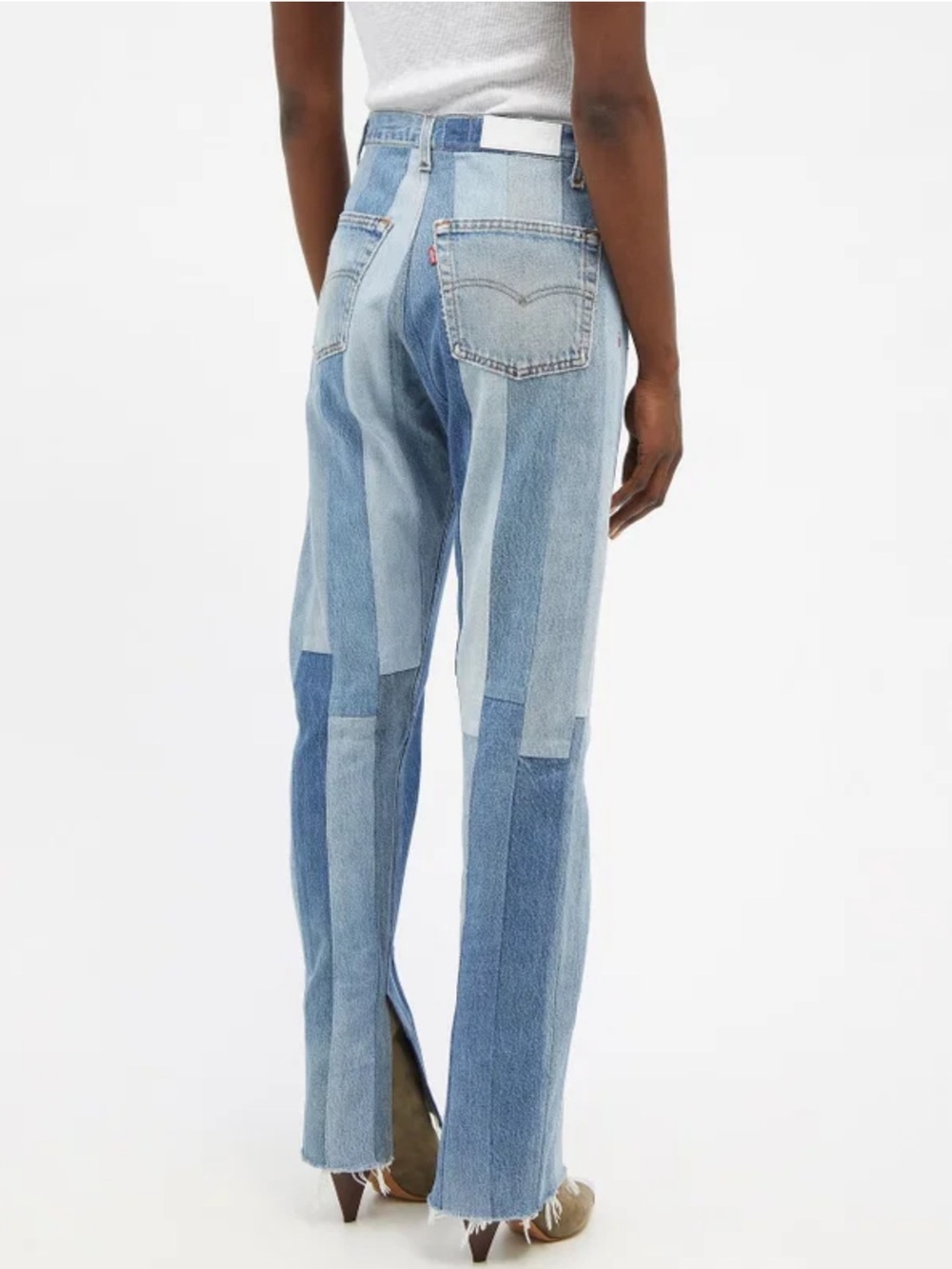 LEVI'S x RE/DONE Patchwork high waisted jeans, size 26
